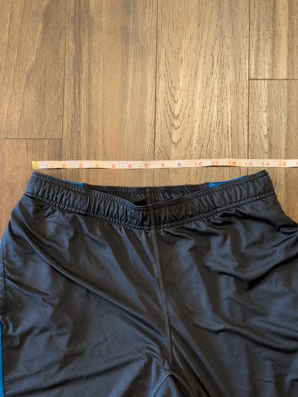 Nike Dri Fit Men’s Charcoal/Black Athletic Shorts with Blue Panels